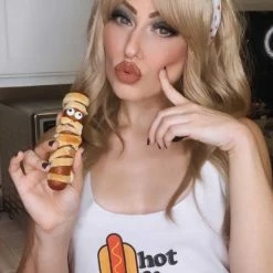 The Sugarpuss Collection Hot N Juicy Tank In White Rollergirls And Disco Babes