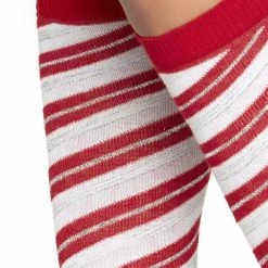 Leg Avenue Sock Obsession Candy Cane Knee High Socks
