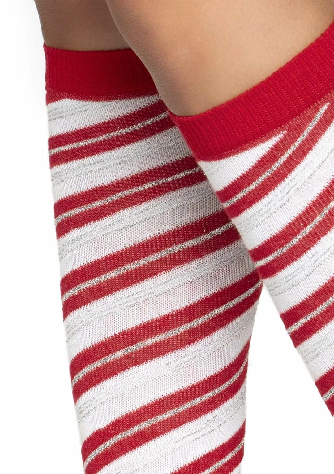 Leg Avenue Sock Obsession Candy Cane Knee High Socks 2 Leg Avenue Sock Obsession Candy Cane Knee High Socks