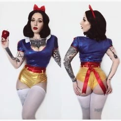 The Sugarpuss Collection Cottage Princess Pin-Up Costume Set W Shorts Costumes