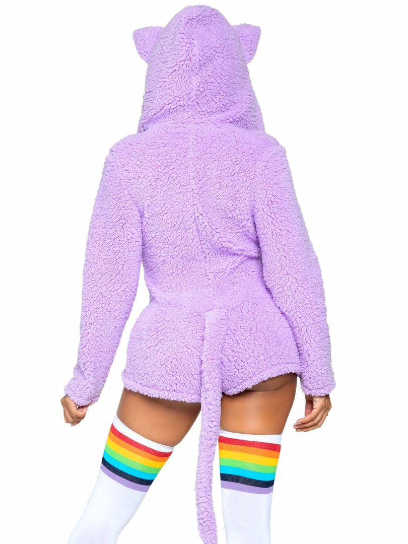 Leg Avenue Fluffy Cuddle Kitty Long Sleeve One-piece Suit In Lavender Costumes 2 Leg Avenue Fluffy Cuddle Kitty Long Sleeve One-piece Suit In Lavender Costumes