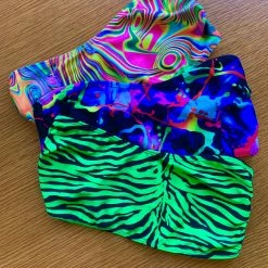 The Sugarpuss Collection Neon Lycra Bandeau : Swim Bikini Top Neon Prints Neons!