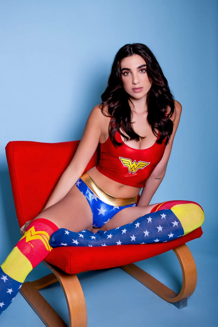 The Sugarpuss Collection Costumes Star Superheroine Crop Tank Set With Lowrise Cheeky Shorts 1 The Sugarpuss Collection Costumes Star Superheroine Crop Tank Set With Lowrise Cheeky Shorts