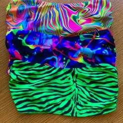 The Sugarpuss Collection Neon Lycra Bandeau : Swim Bikini Top Neon Prints Neons!