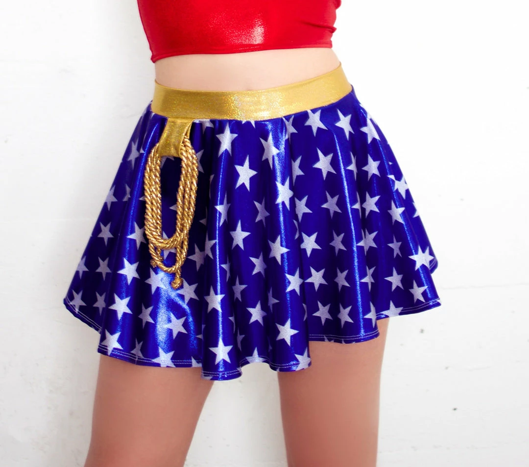 The Sugarpuss Collection Star Superheroine Circle Skirt 1 The Sugarpuss Collection Star Superheroine Circle Skirt