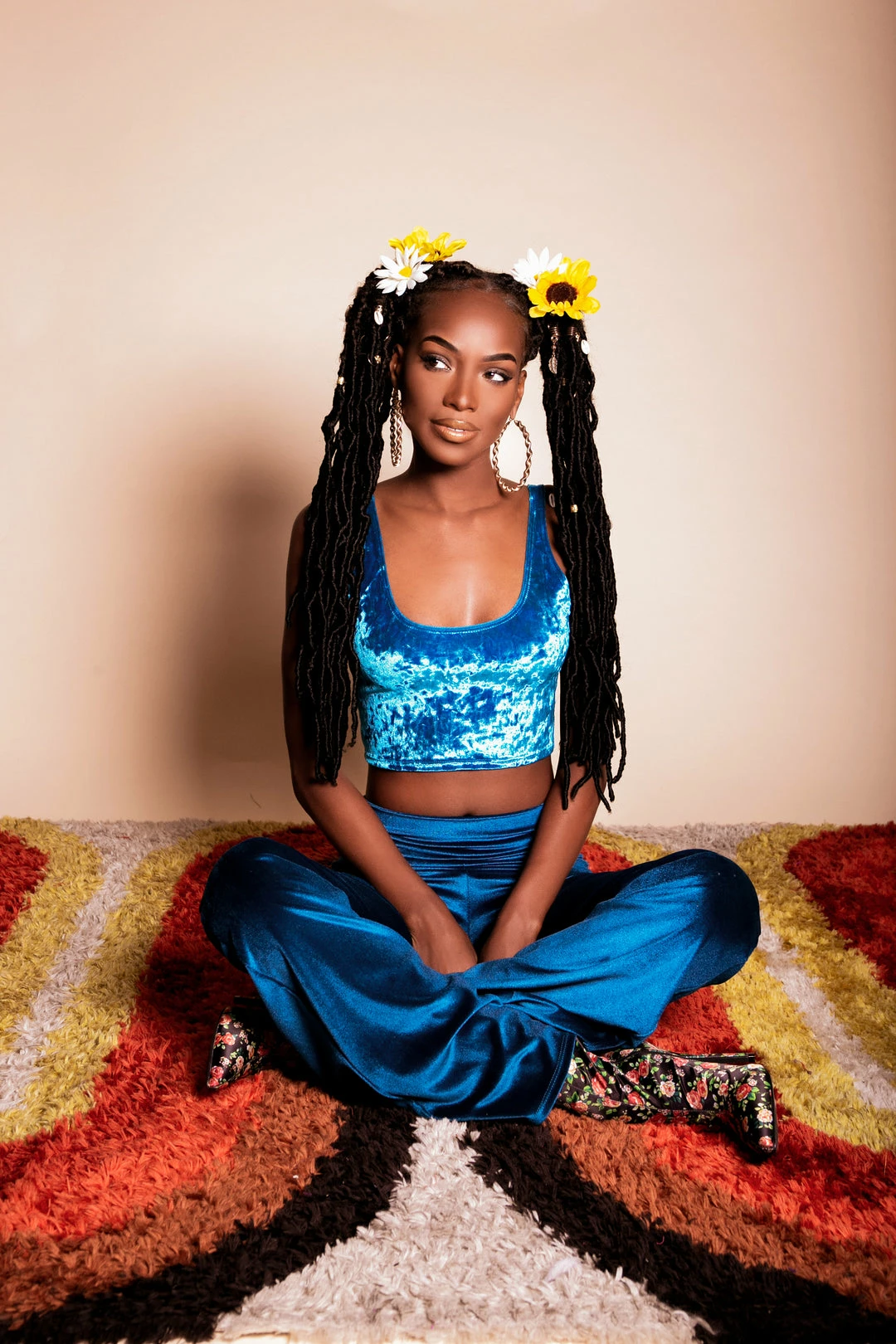 The Sugarpuss Collection Rollergirls And Disco Babes Crushed Velvet Crop Tank In Turquoise 1 The Sugarpuss Collection Rollergirls And Disco Babes Crushed Velvet Crop Tank In Turquoise