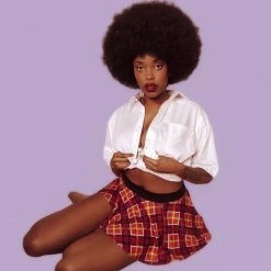 The Sugarpuss Collection Modern Plaids Plaid Highwaist Mini Skirt In Red