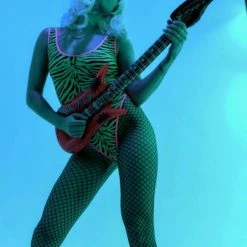 The Sugarpuss Collection Highcut Onepiece Swimsuit With Thong Back In Neon Green Zebra With Neon Pink Trim 9 The Sugarpuss Collection Highcut Onepiece Swimsuit With Thong Back In Neon Green Zebra With Neon Pink Trim