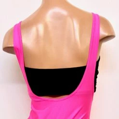The Sugarpuss Collection Neons! Black Lycra Bandeau : Swim Bikini Top Solid Black