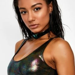 The Sugarpuss Collection Oil Slick Highcut Tank Bikini Oil Slick & Dark Metallic Swim 12 The Sugarpuss Collection Oil Slick Highcut Tank Bikini Oil Slick & Dark Metallic Swim