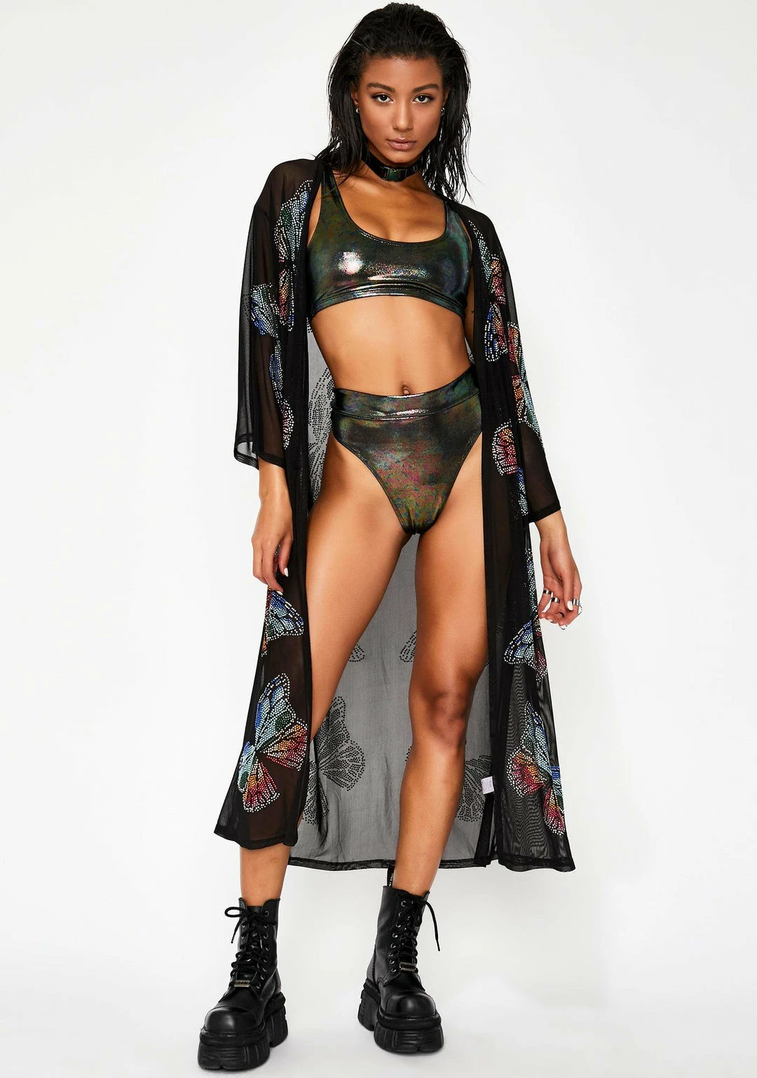 The Sugarpuss Collection Oil Slick Highcut Tank Bikini Oil Slick & Dark Metallic Swim 3 The Sugarpuss Collection Oil Slick Highcut Tank Bikini Oil Slick & Dark Metallic Swim