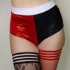 The Sugarpuss Collection Costumes Harlequin Black And Red Cheeky Shorts