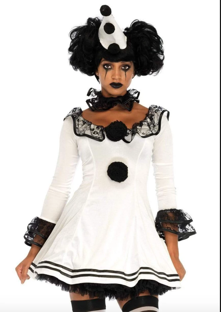 Leg Avenue Pierrot Clown Costume 1 Leg Avenue Pierrot Clown Costume