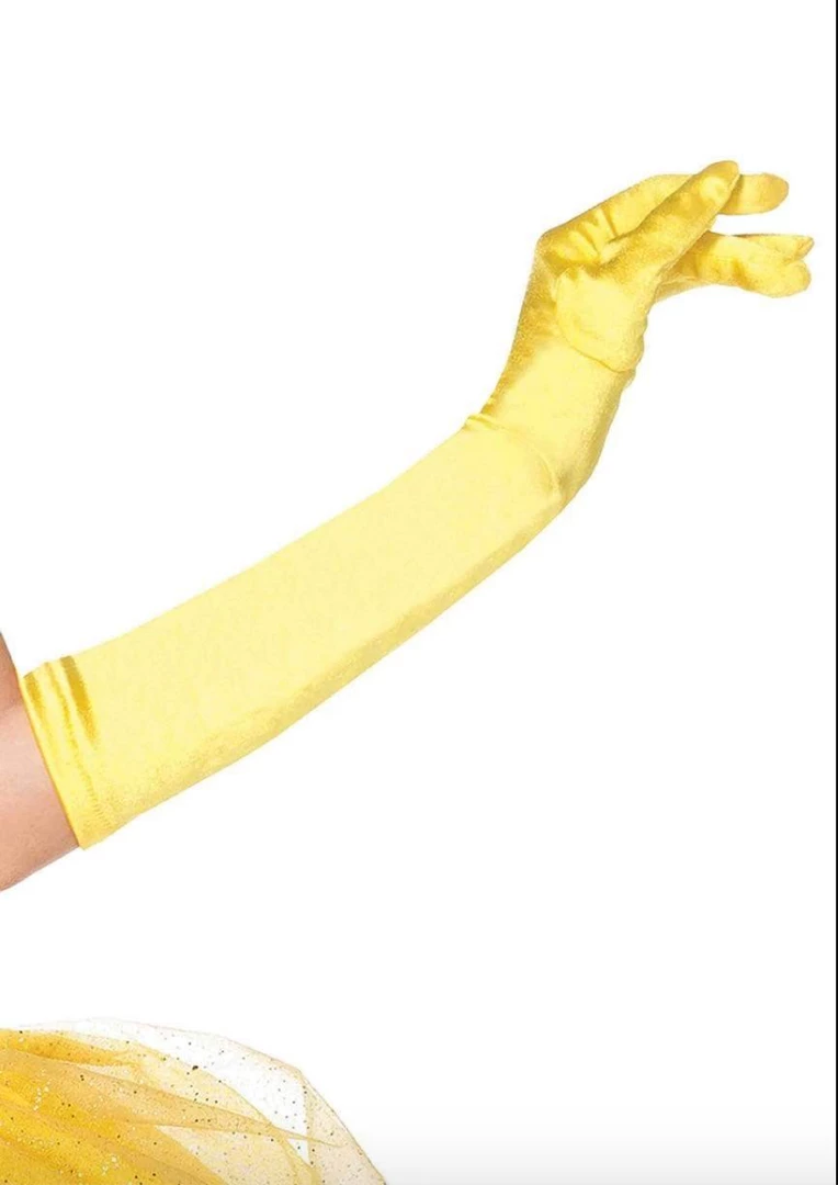 Leg Avenue Satin Opera Length Gloves In Yellow Accessories 1 Leg Avenue Satin Opera Length Gloves In Yellow Accessories