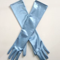 Leg Avenue Satin Opera Length Gloves In Light Blue Accessories