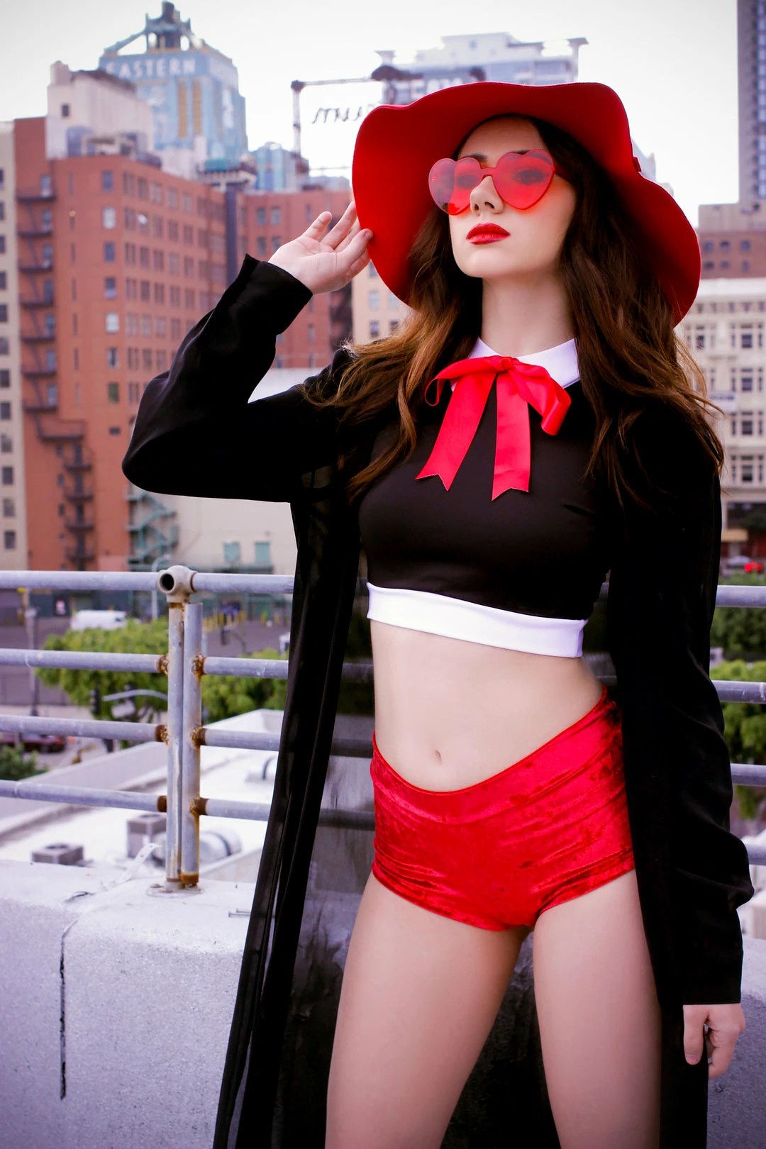 The Sugarpuss Collection Red Metallic Velvet Cheeky Shorts Shorts & Pin-Up Bottoms 2 The Sugarpuss Collection Red Metallic Velvet Cheeky Shorts Shorts & Pin-Up Bottoms