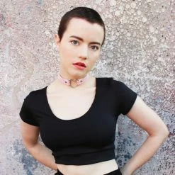 The Sugarpuss Collection Scoopneck Crop Top Sugarpuss Classic Tees