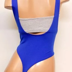 The Sugarpuss Collection Suspender Swimsuit With Thongback In Royal Blue