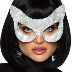 Leg Avenue Faux Rhinestone Cat Mask
