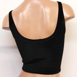 The Sugarpuss Collection Plush Velvet Crop Tank In Black See Ya At The Festie!