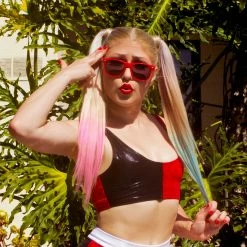 The Sugarpuss Collection Harlequin Mini Crop Tank Costumes