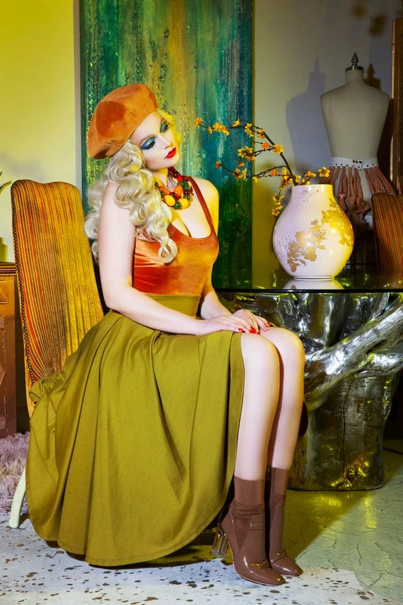 The Sugarpuss Collection Plush Velvet Scoopneck Bodysuit In Caramel 6 The Sugarpuss Collection Plush Velvet Scoopneck Bodysuit In Caramel