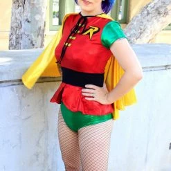 The Sugarpuss Collection Sidekick Costume Set With Peplum Top, Highwaist Bottoms And Cape 5 The Sugarpuss Collection Sidekick Costume Set With Peplum Top, Highwaist Bottoms And Cape