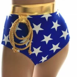 The Sugarpuss Collection Star Superheroine Original Cut Briefs In Matte Stars