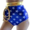 The Sugarpuss Collection Costumes Star Superheroine Original Cut Briefs In Metallic Stars