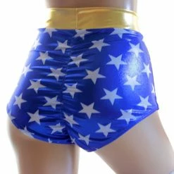 The Sugarpuss Collection Costumes Star Superheroine Original Cut Briefs In Metallic Stars