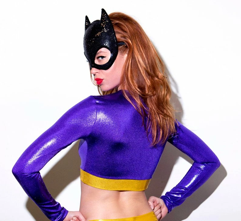The Sugarpuss Collection Purple Bat Hero Costume Set With Long Sleeve Top And Highwaist Bottoms Costumes 4 The Sugarpuss Collection Purple Bat Hero Costume Set With Long Sleeve Top And Highwaist Bottoms Costumes