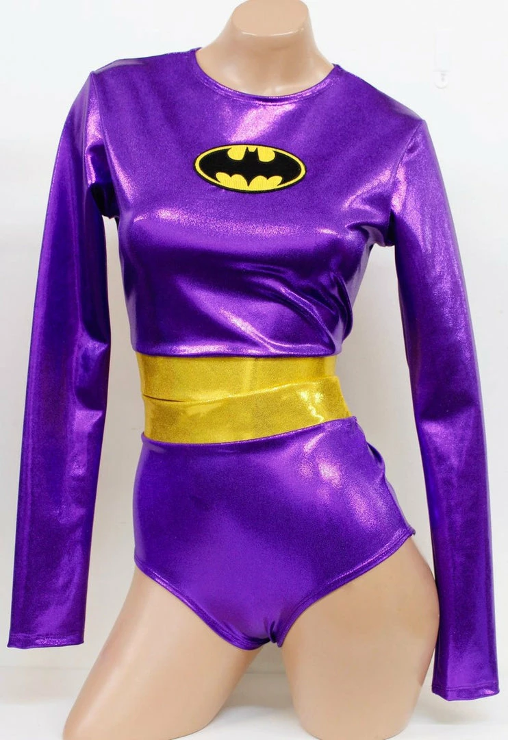The Sugarpuss Collection Purple Bat Hero Costume Set With Long Sleeve Top And Highwaist Bottoms Costumes 2 The Sugarpuss Collection Purple Bat Hero Costume Set With Long Sleeve Top And Highwaist Bottoms Costumes