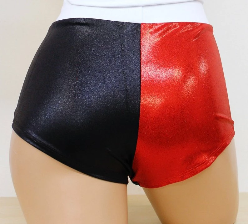 The Sugarpuss Collection Costumes Harlequin Black And Red Cheeky Shorts 5 The Sugarpuss Collection Costumes Harlequin Black And Red Cheeky Shorts