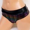 The Sugarpuss Collection Hologram Lowrise Cheeky Bottoms In Rainbow Dot
