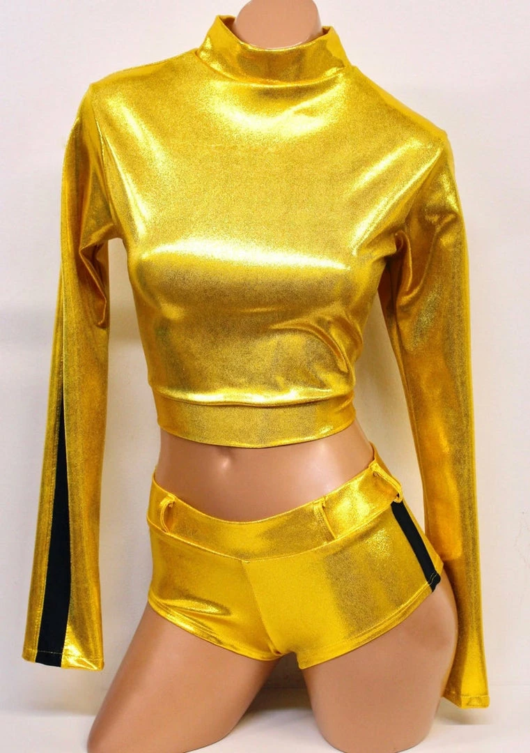 The Sugarpuss Collection Costumes Killer Assassin Long Sleeve Crop Top 2 The Sugarpuss Collection Costumes Killer Assassin Long Sleeve Crop Top