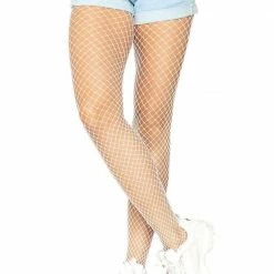 The Sugarpuss Collection Sales Shop 29 Leg Avenue Accessories Industrial Net Tights In White