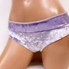The Sugarpuss Collection Pastel Cupcake Crushed Velvet Low Rise Cheeky Bottoms In Lavender