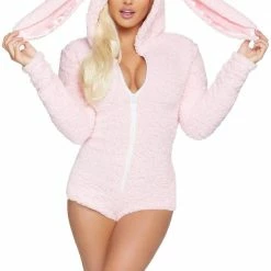 Leg Avenue Costumes Fluffy Cuddle Bunny Long Sleeve One-piece Suit In Baby Pink 11 Leg Avenue Costumes Fluffy Cuddle Bunny Long Sleeve One-piece Suit In Baby Pink