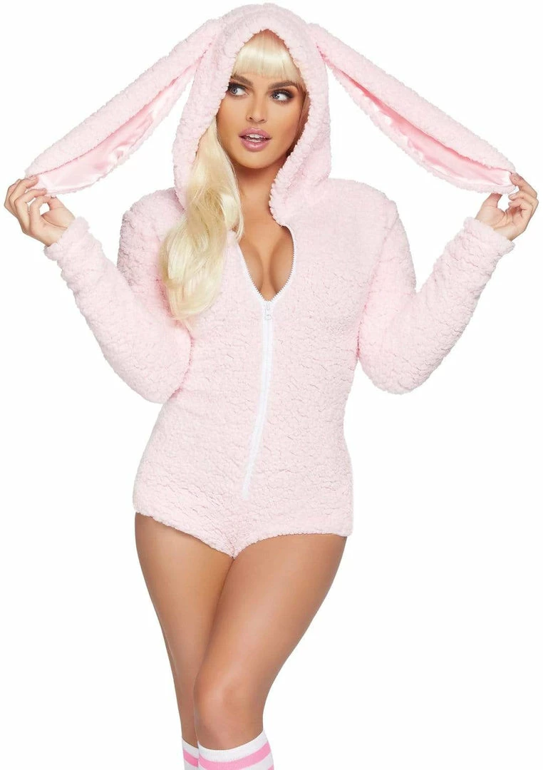 Leg Avenue Costumes Fluffy Cuddle Bunny Long Sleeve One-piece Suit In Baby Pink 5 Leg Avenue Costumes Fluffy Cuddle Bunny Long Sleeve One-piece Suit In Baby Pink