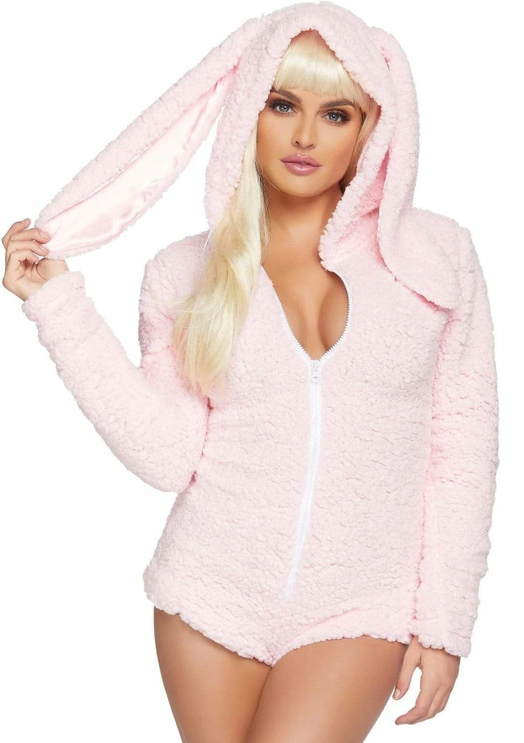 Leg Avenue Costumes Fluffy Cuddle Bunny Long Sleeve One-piece Suit In Baby Pink 2 Leg Avenue Costumes Fluffy Cuddle Bunny Long Sleeve One-piece Suit In Baby Pink