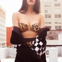 The Sugarpuss Collection Jungle Fever Leopard Highcut Scrunchback Bottoms And Ring Bandeau Top