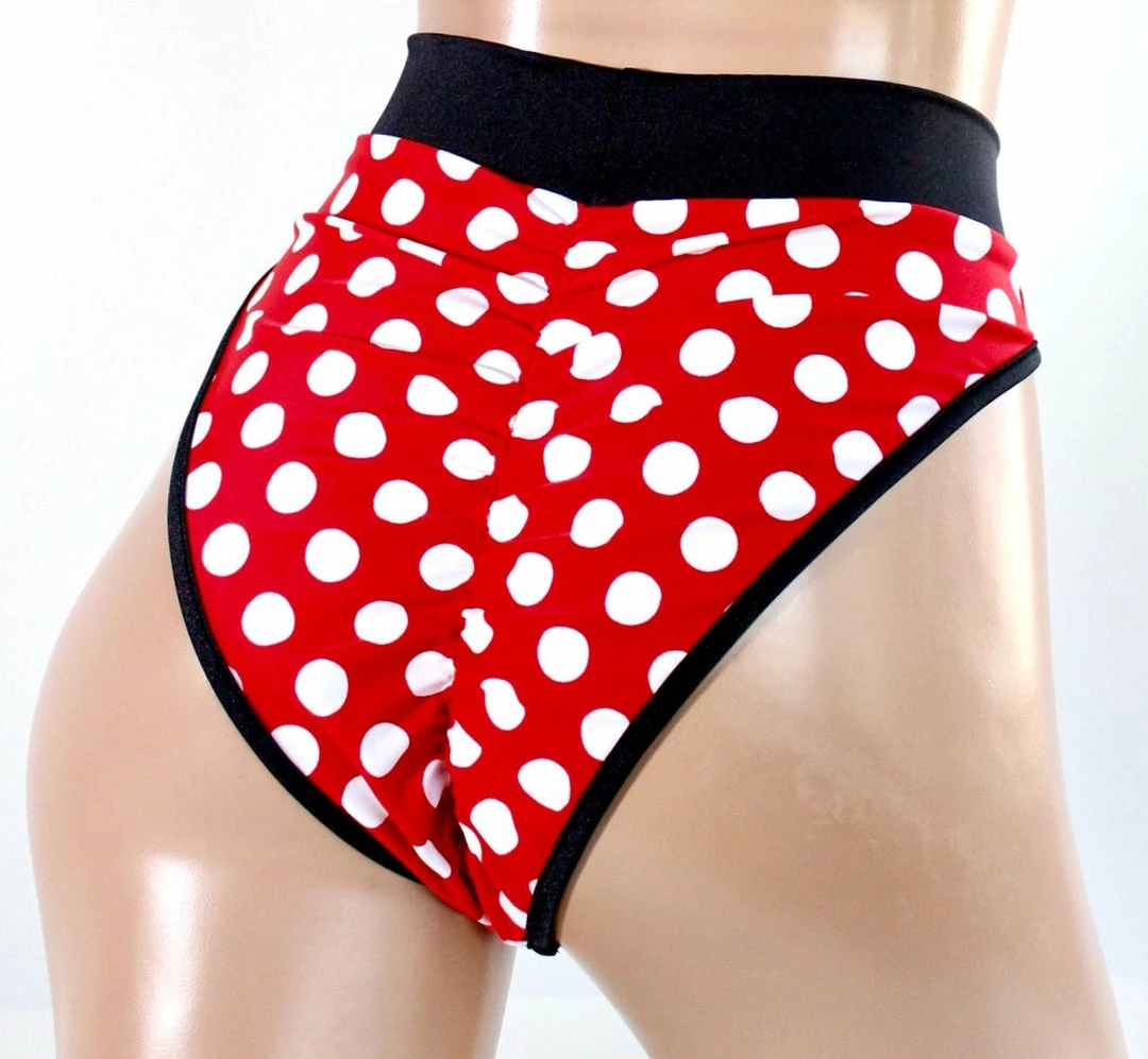 The Sugarpuss Collection Polka Dot Highwaist Highcut Pin-Up Bottoms In Red Shorts & Pin-Up Bottoms 3 The Sugarpuss Collection Polka Dot Highwaist Highcut Pin-Up Bottoms In Red Shorts & Pin-Up Bottoms