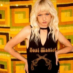 The Sugarpuss Collection Most Wanted Tank In Black Sugarpuss Classic Tees