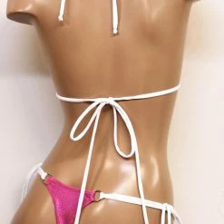 The Sugarpuss Collection Hologram String Bikini In Neon Pink See Ya At The Festie! 7 The Sugarpuss Collection Hologram String Bikini In Neon Pink See Ya At The Festie!