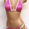 The Sugarpuss Collection Hologram String Bikini In Neon Pink See Ya At The Festie!