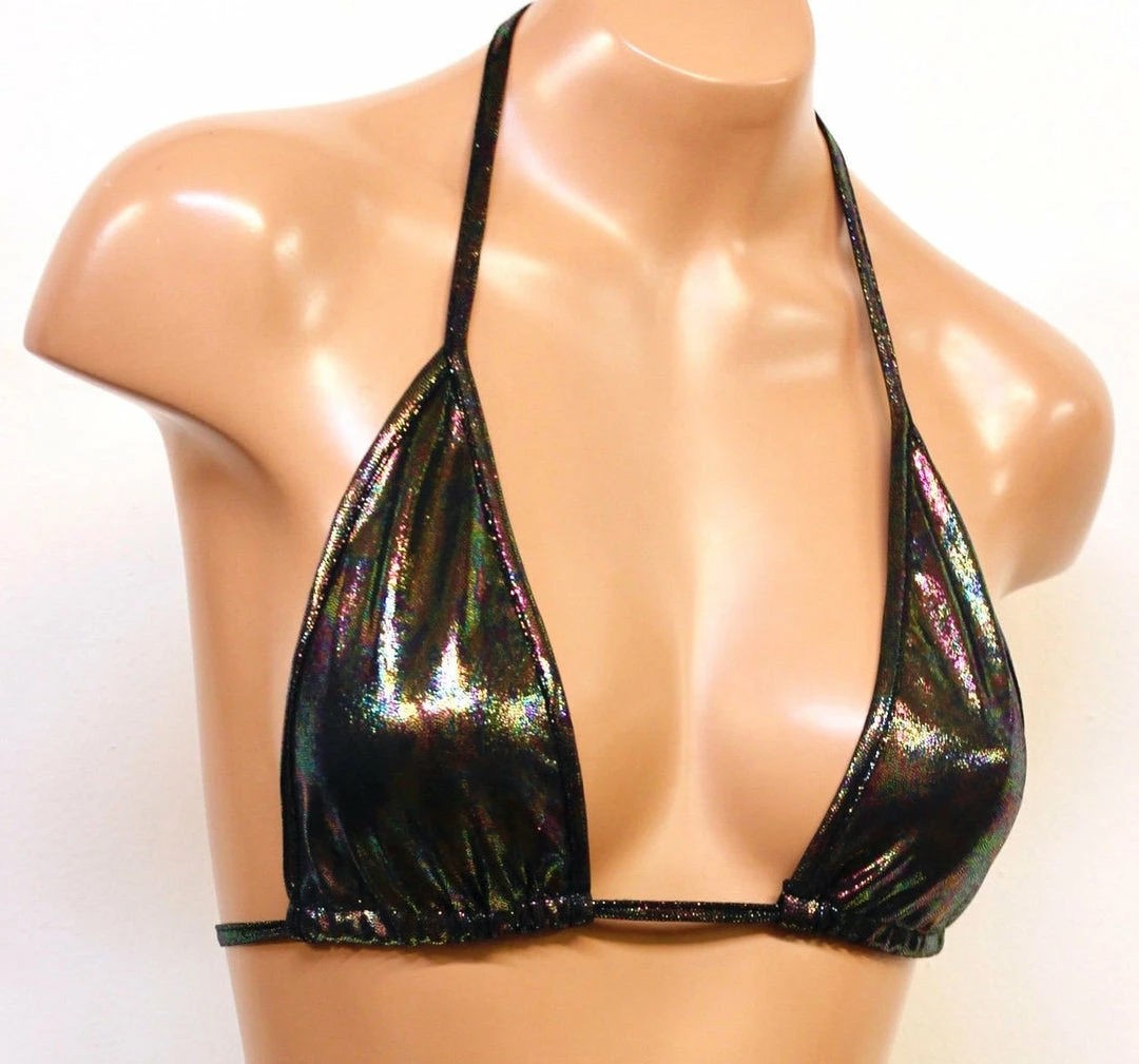 The Sugarpuss Collection Oil Slick Triangle Bikini Top 2 The Sugarpuss Collection Oil Slick Triangle Bikini Top