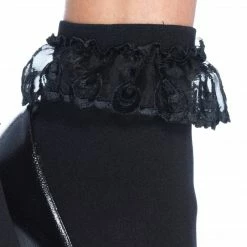 Leg Avenue Ruffle Anklet Socks In Black