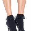 Leg Avenue Ruffle Anklet Socks In Black