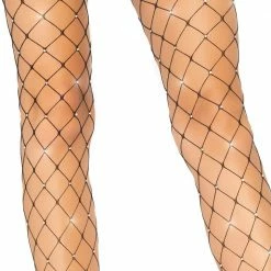 Leg Avenue Rhinestone Fishnet Tights In Black
