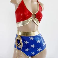 The Sugarpuss Collection Star Superheroine Ring Top Costume Set With Highwaisted Bottoms Costumes